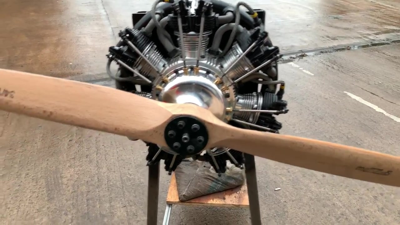 航模ums汽油7缸260cc四冲程星形发动机