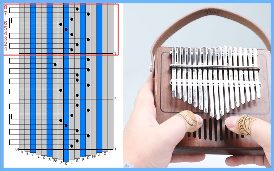 超详细教学周杰伦晴天卡林巴弹奏教学