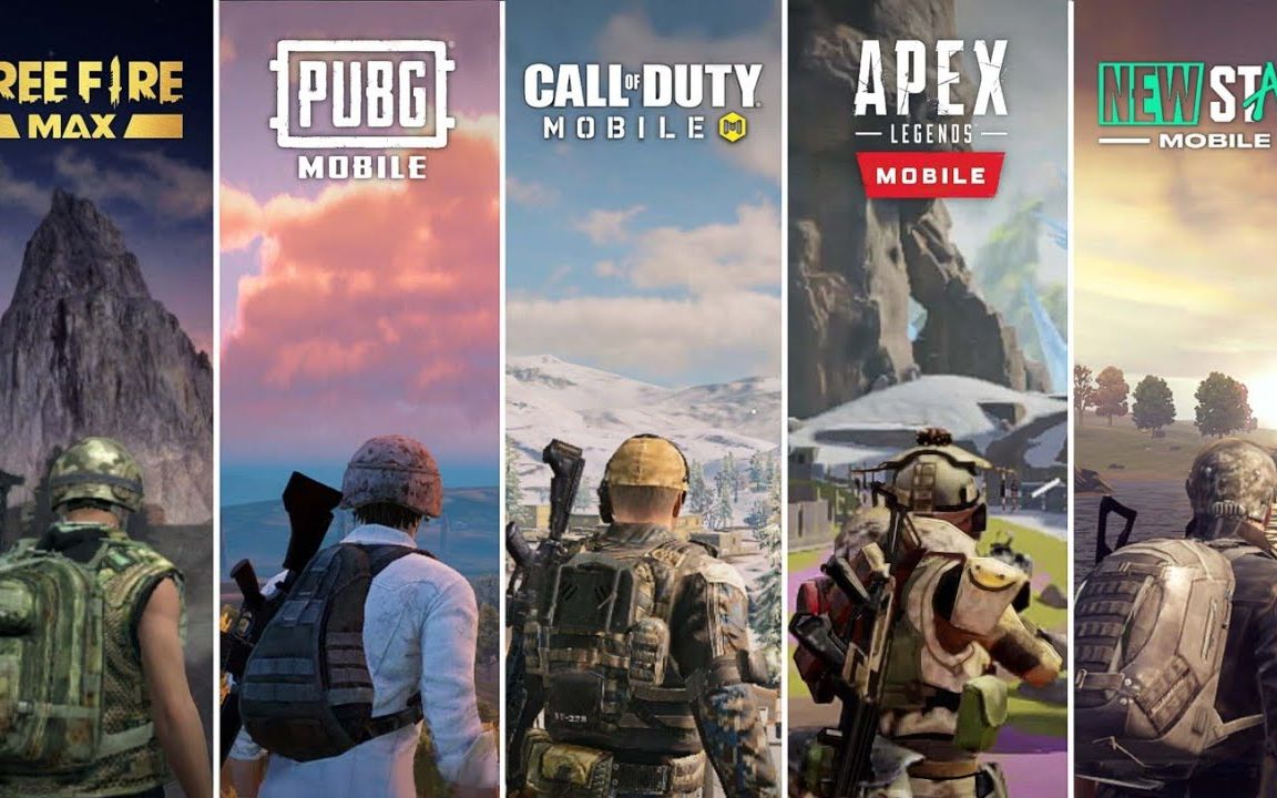 [图]NEW STATE/APEXM/CODM/PUBGM/FREE FIRE MAX 游戏对比