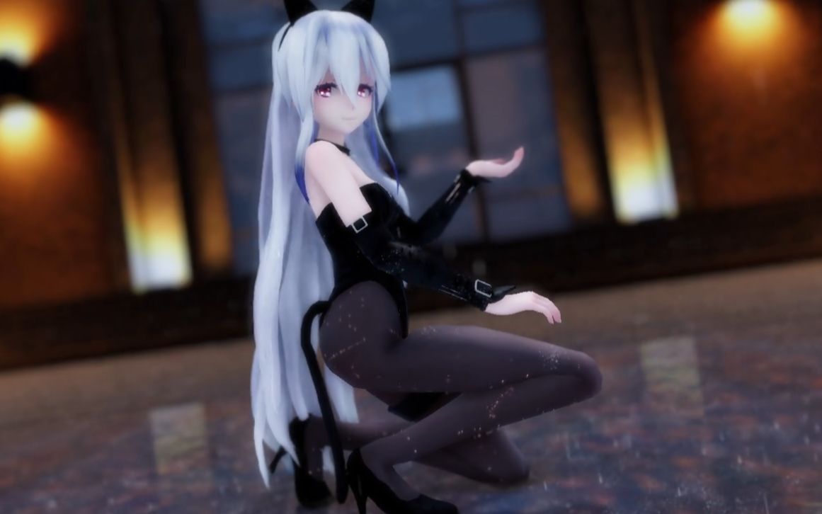 【mmd】屋外有一隻喵娘弱音在跳舞