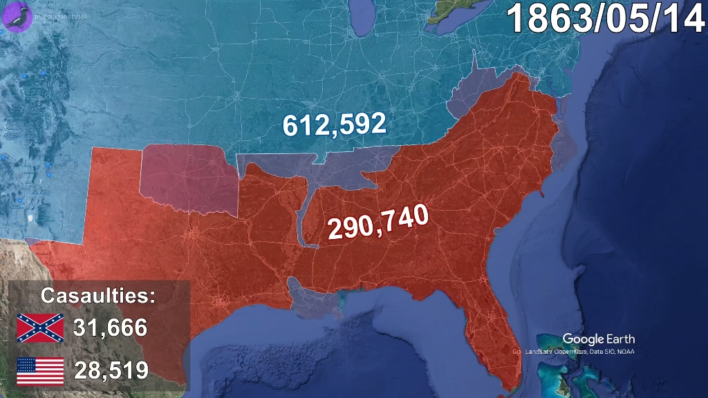 [图]美国内战American Civil War: Every Day using Google Earth