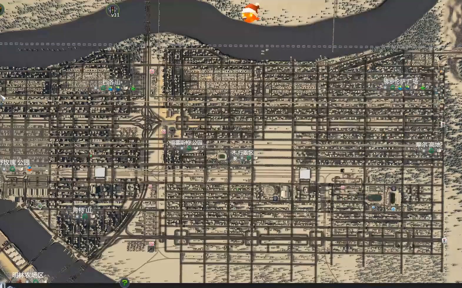 城市天际线打造百万人口城计划08一口气规划一大片住宅区