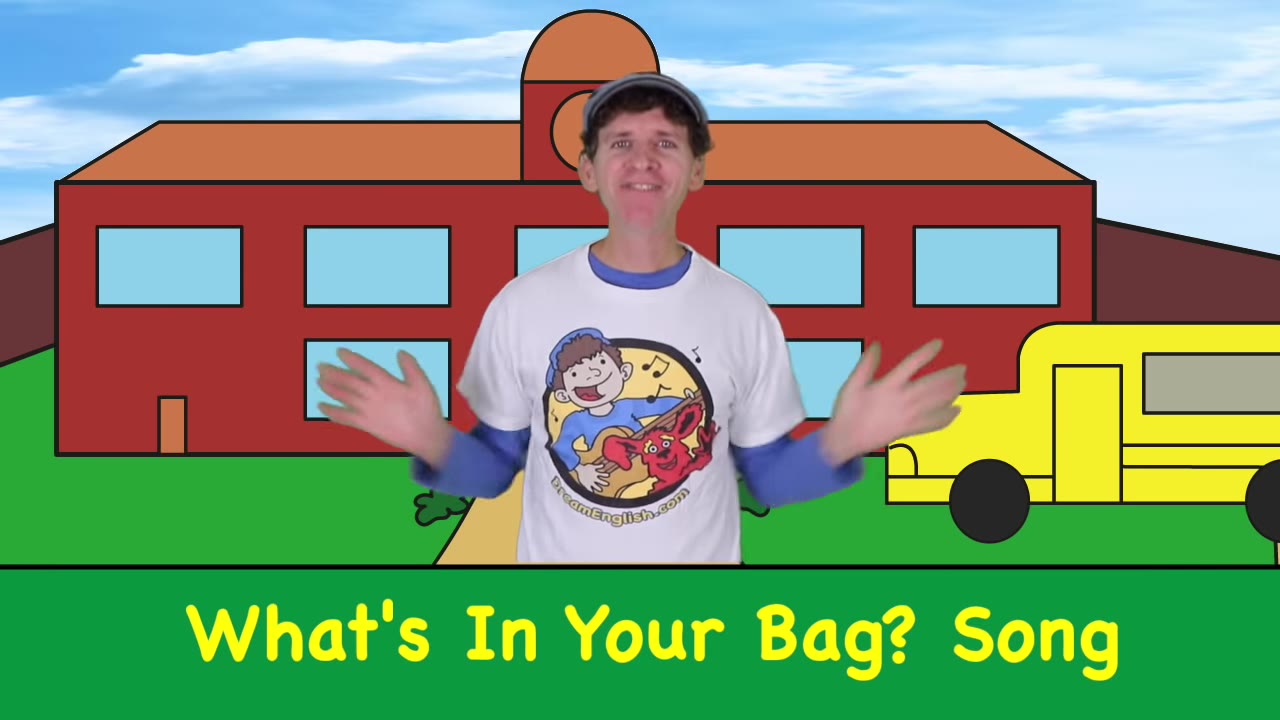 [图]What is In Your Bag? Song with Matt | School Classroom Items | Learn English Kid