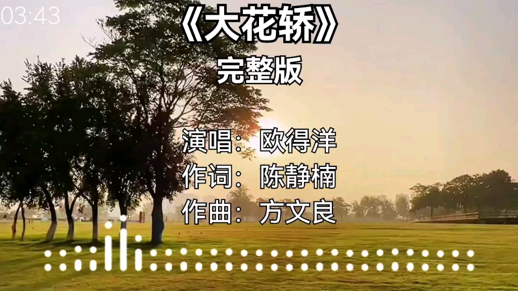 《大花轿》经典歌曲哔哩哔哩bilibili