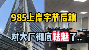 985硕士上岸字节后端，本以为35岁前能高薪稳定，年入几十万，结果每天不是加班就是线上抢bug，原来大厂就是世界上最大的围城....