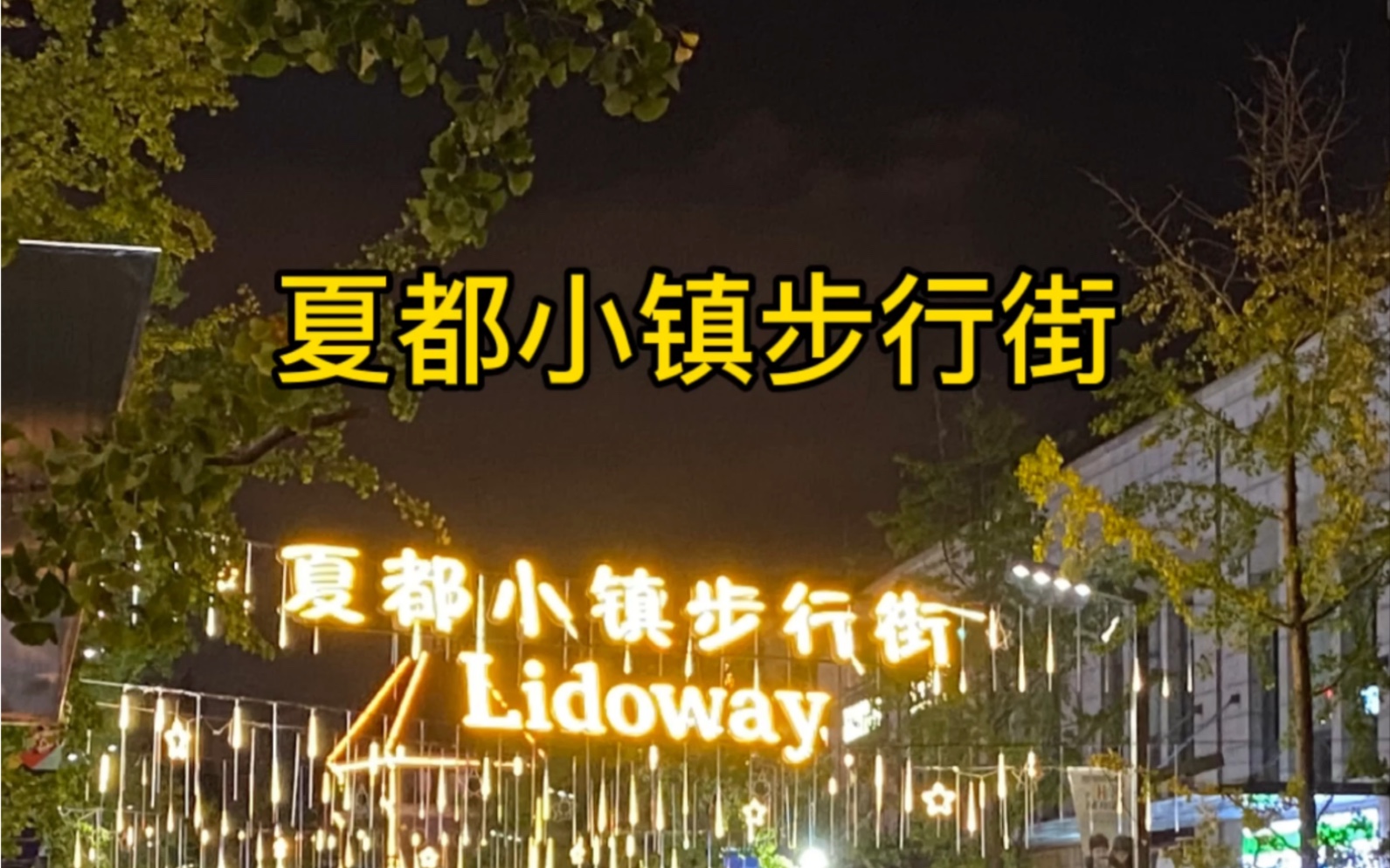 活动作品夏都小镇步行街的夜景