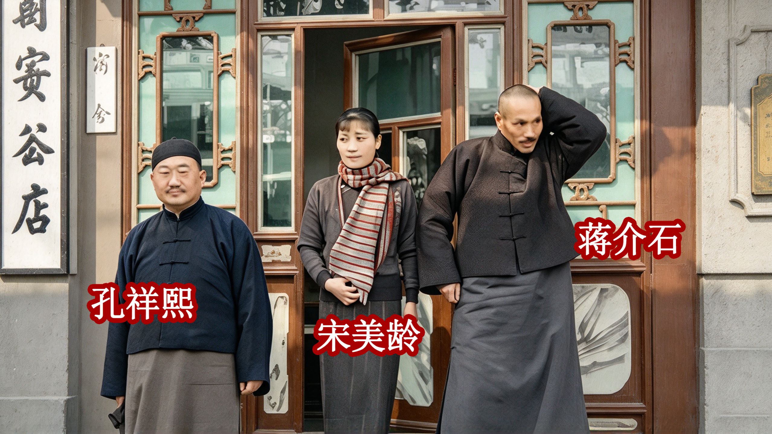 1934年档案影像，蒋介石夫妇等人巡视山西，军阀阎锡山罕见出镜