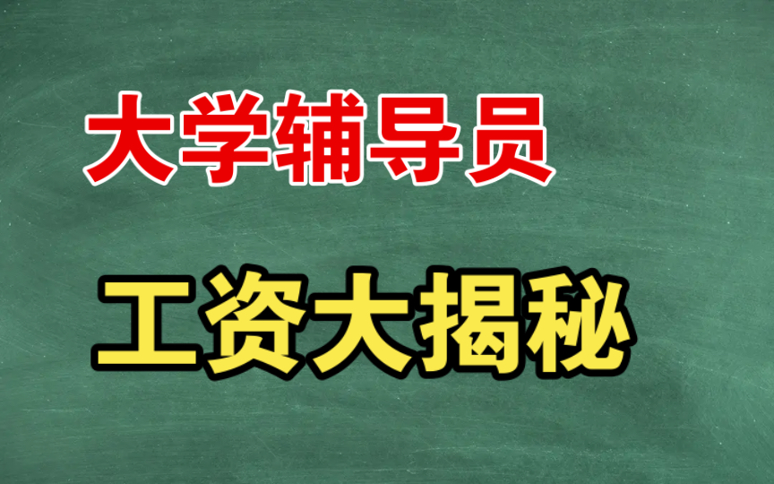 大学辅导员工资多少?上工资条哔哩哔哩bilibili