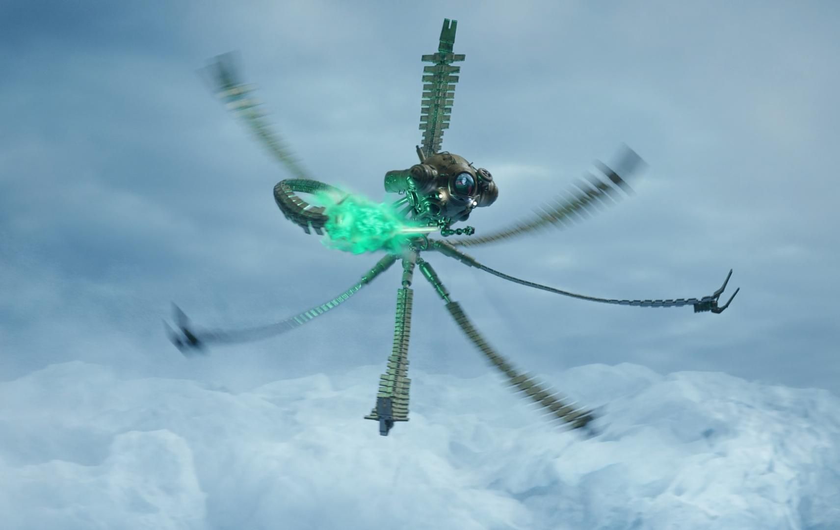 海陆空三栖八爪鱼飞行器,飞起来还挺可爱