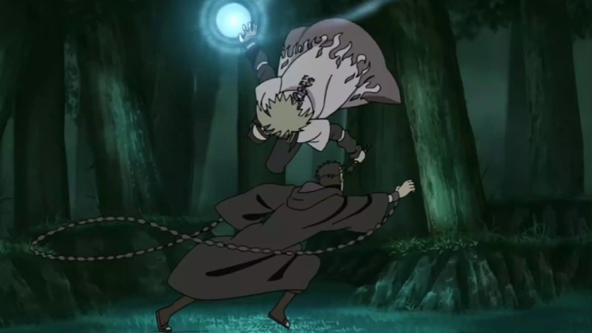 水门 vs 带土,九尾