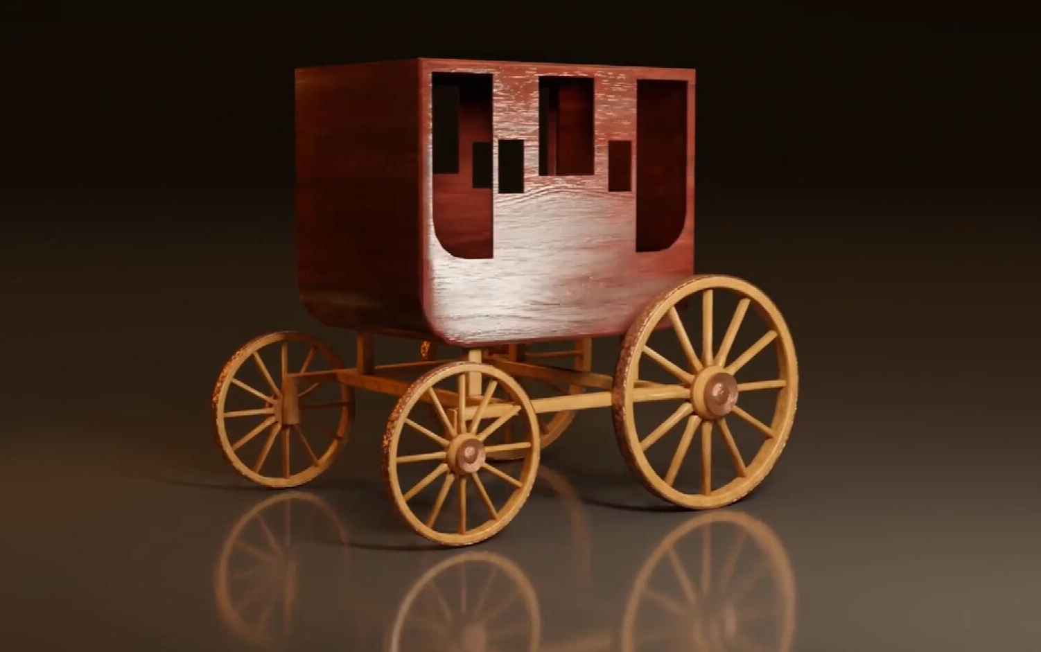 blender3d马车制作视频教程