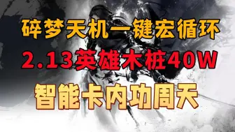 Descargar video: 逆水寒手游 碎梦2.13最新攻略 40W木桩三影循环 智能卡轴 最新一键宏器灵天机宏 逆水寒手游宏