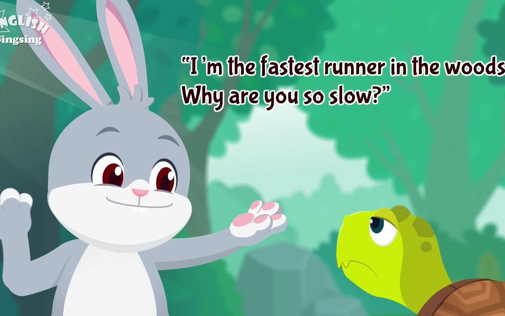 [图]【童话level1】Stories for kids：The Hare and the Tortoise