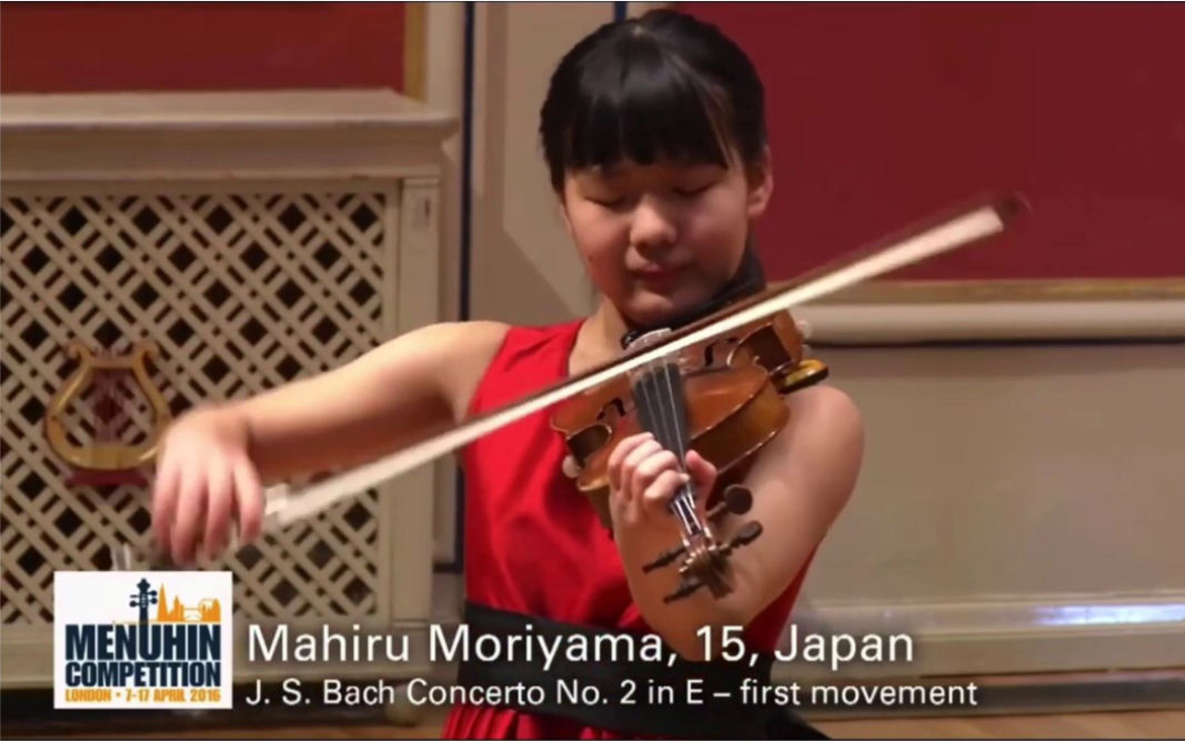 [图]巴赫 - E大调小提琴协奏曲 第一乐章 Mahiru Moriyama - Bach Violin Concerto No.2 1st movement