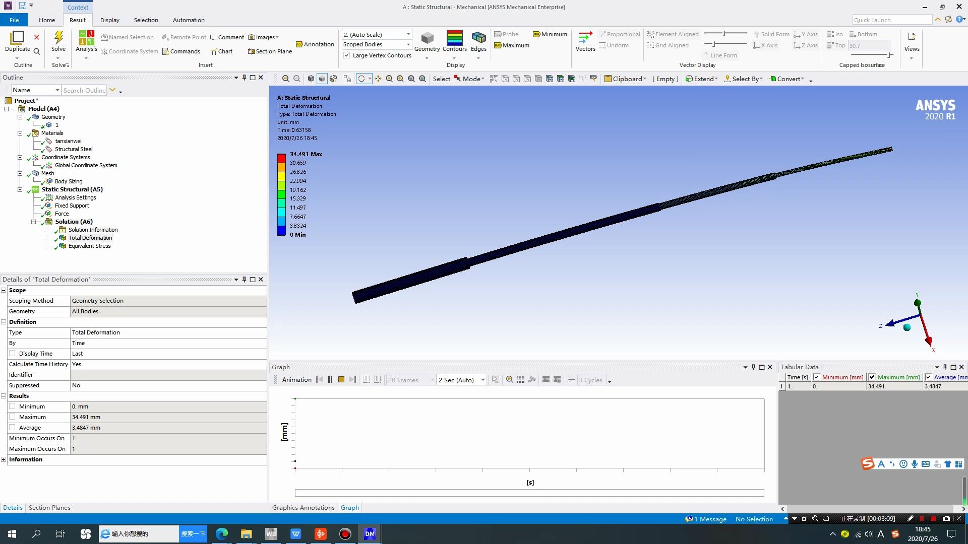 ANASYS Workbench 基础实训教程  7.3 几何非线性静力分析实例哔哩哔哩bilibili