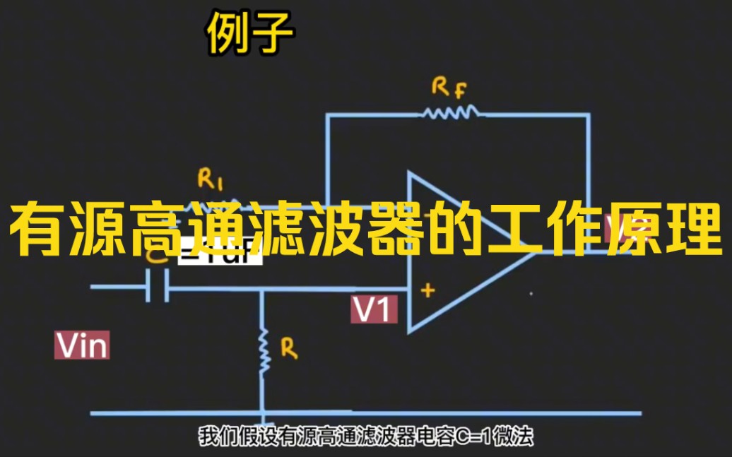 你知道有源高通滤波器的工作原理吗?视频最后一个实例带你搞懂它哔哩哔哩bilibili