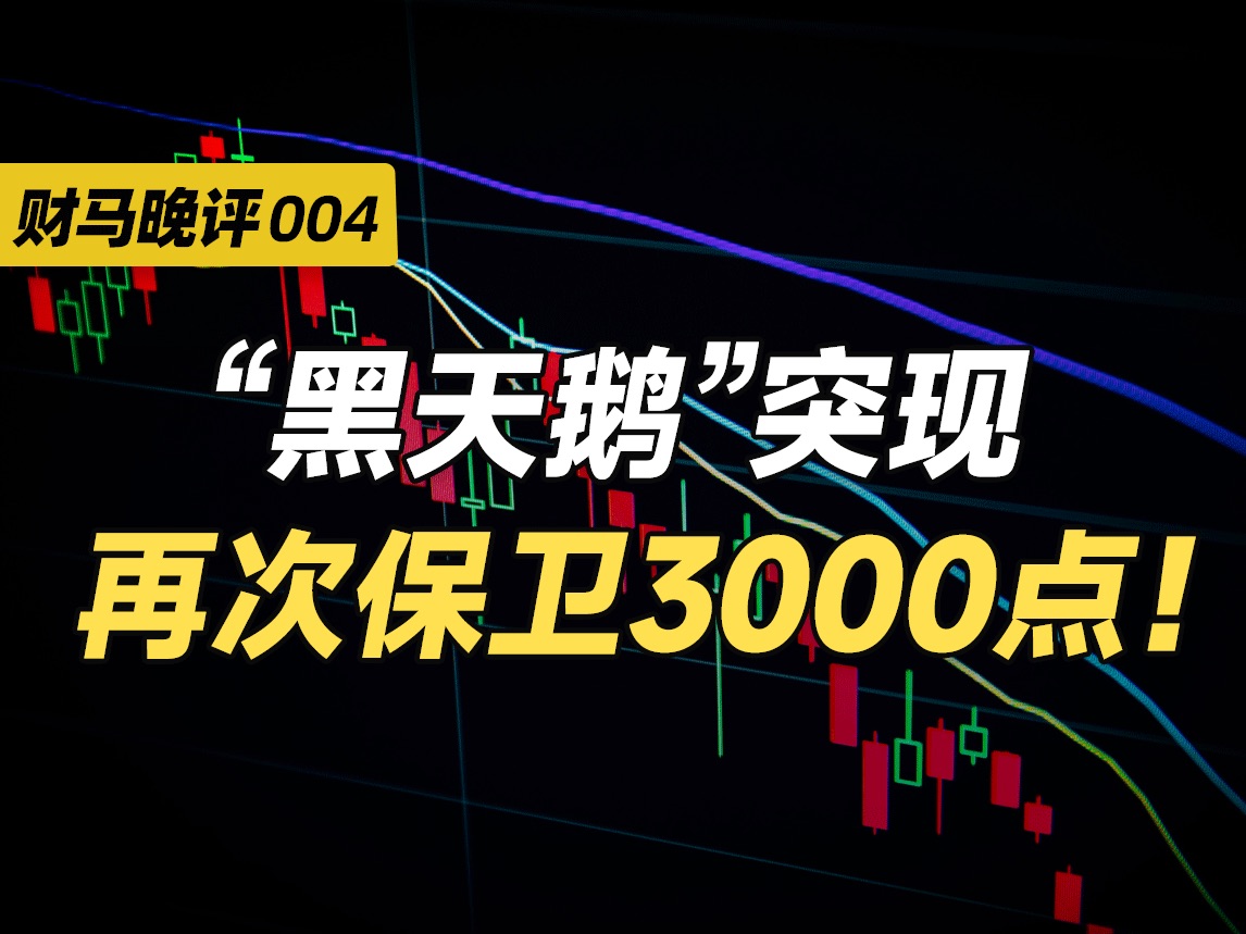 “黑天鹅”突现,再次保卫3000点!【财马晚评】哔哩哔哩bilibili