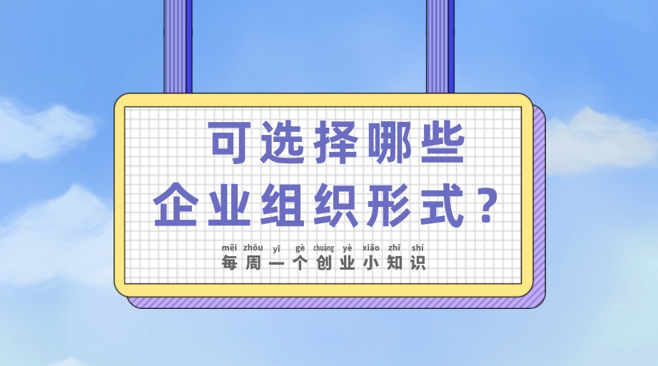 【创业小知识】高校毕业生创业可选择哪些企业组织形式?哔哩哔哩bilibili