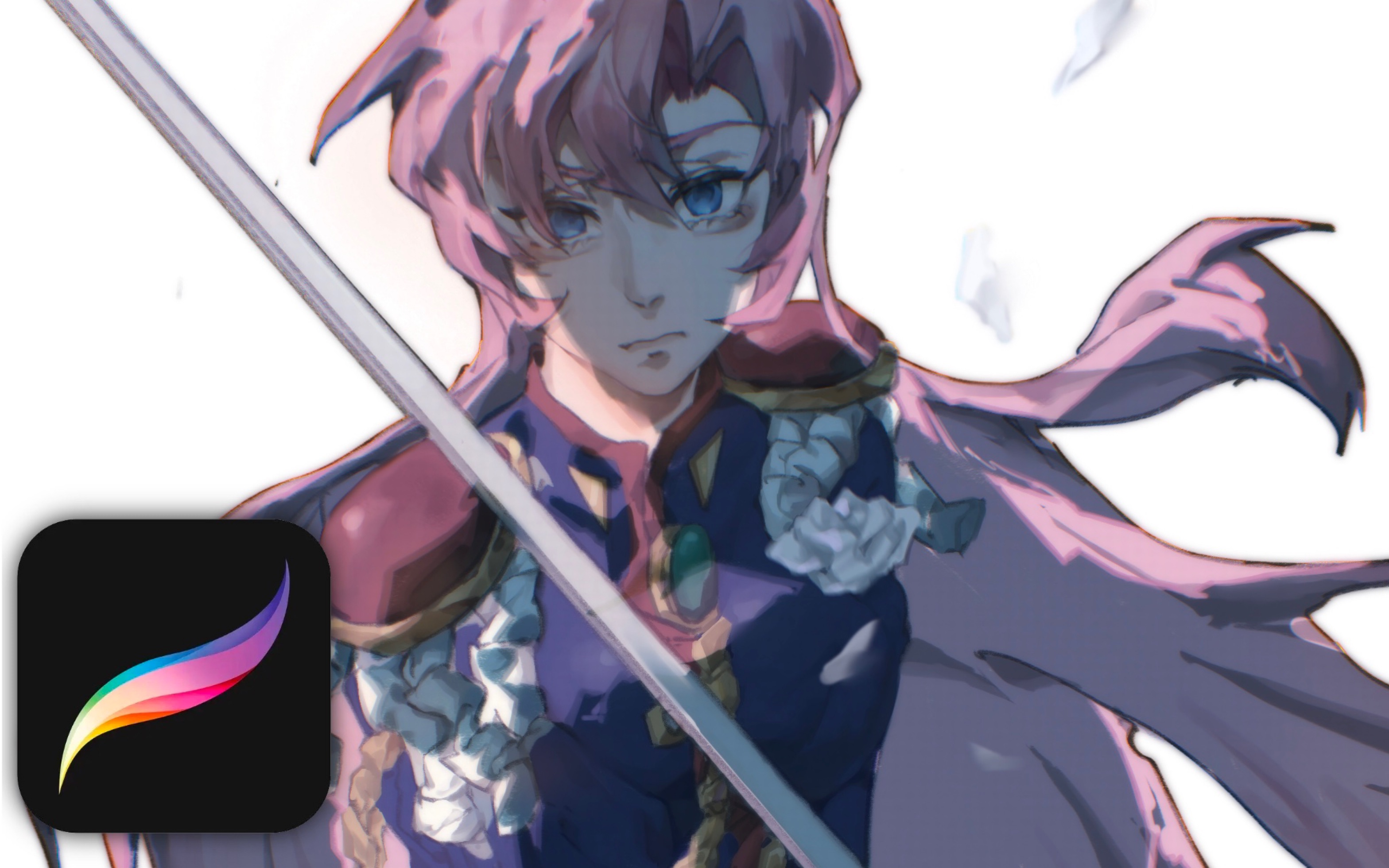 procreate绘画过程|少女革命 天上欧蒂娜_哔哩哔哩_bilibili