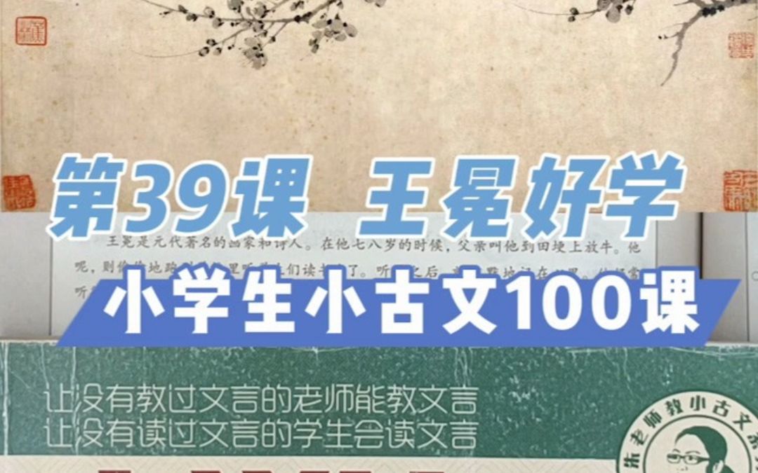 第39课《王冕好学》不要人夸好颜色,只留清气满乾坤哔哩哔哩bilibili