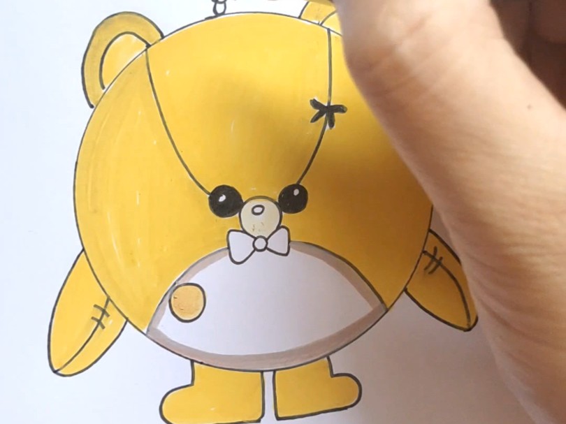 蛋仔派对仔仔熊 简笔画