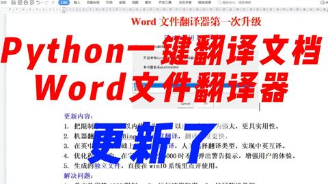 我用python做译后编辑 Word文件翻译器升级了 哔哩哔哩