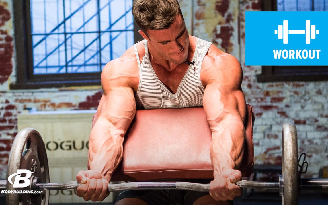 【豹哥健身】小阿诺肱二肱三手臂超级组训练|中文字幕