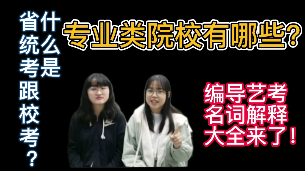 编导生一定要校考?校考跟省统考到底是什么意思?省统考好不好过?编导艺考名词解释大全来了!哔哩哔哩bilibili