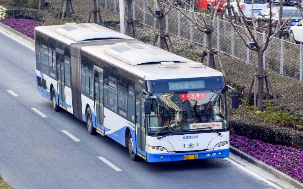 上视上海早晨85路巨龙车退役柴油巨龙车成为历史