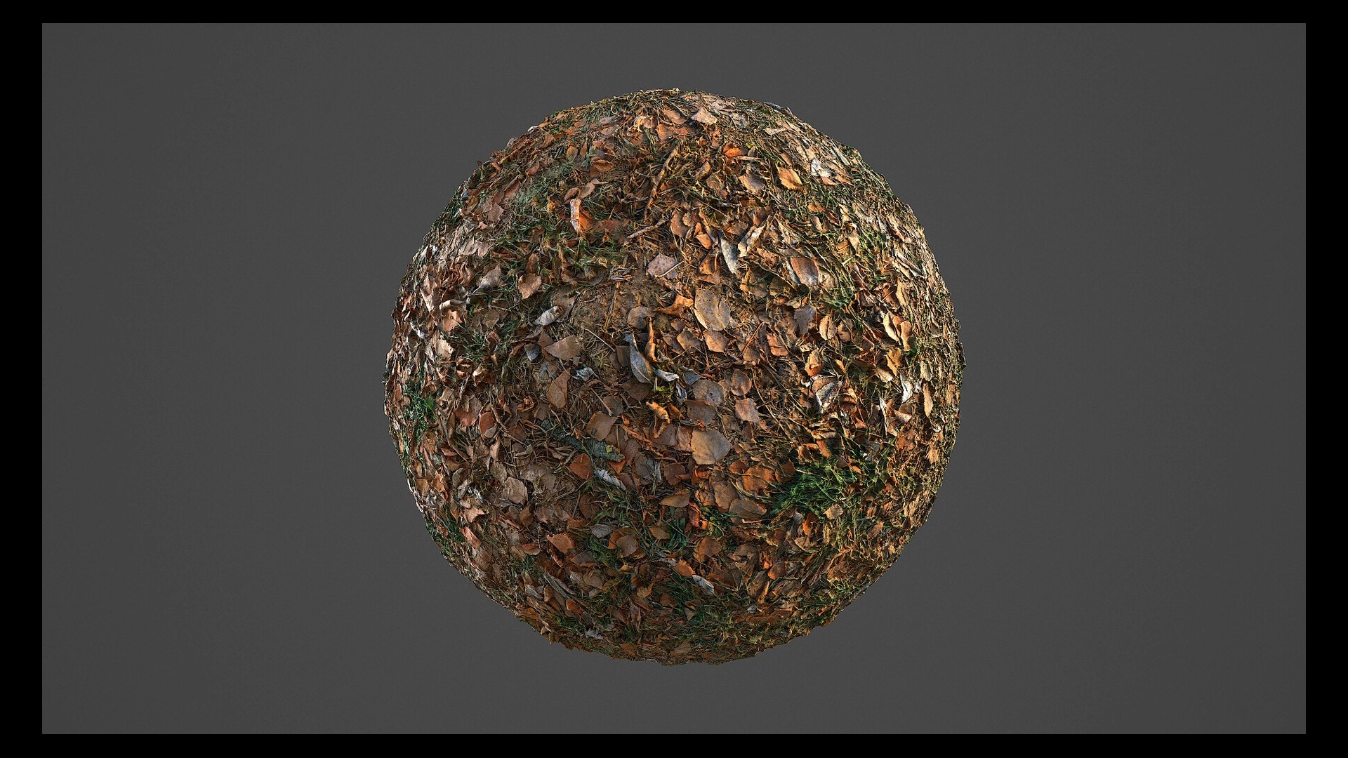 秋季落叶草地地面pbr纹理贴图水坑树枝树叶地面表面4k纹理贴图