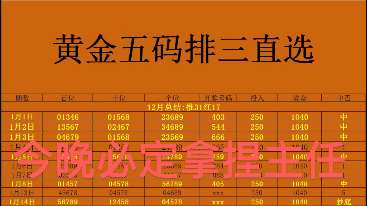 本月排列三推13中5排列三推荐,排列三五码 今晚必定拿捏