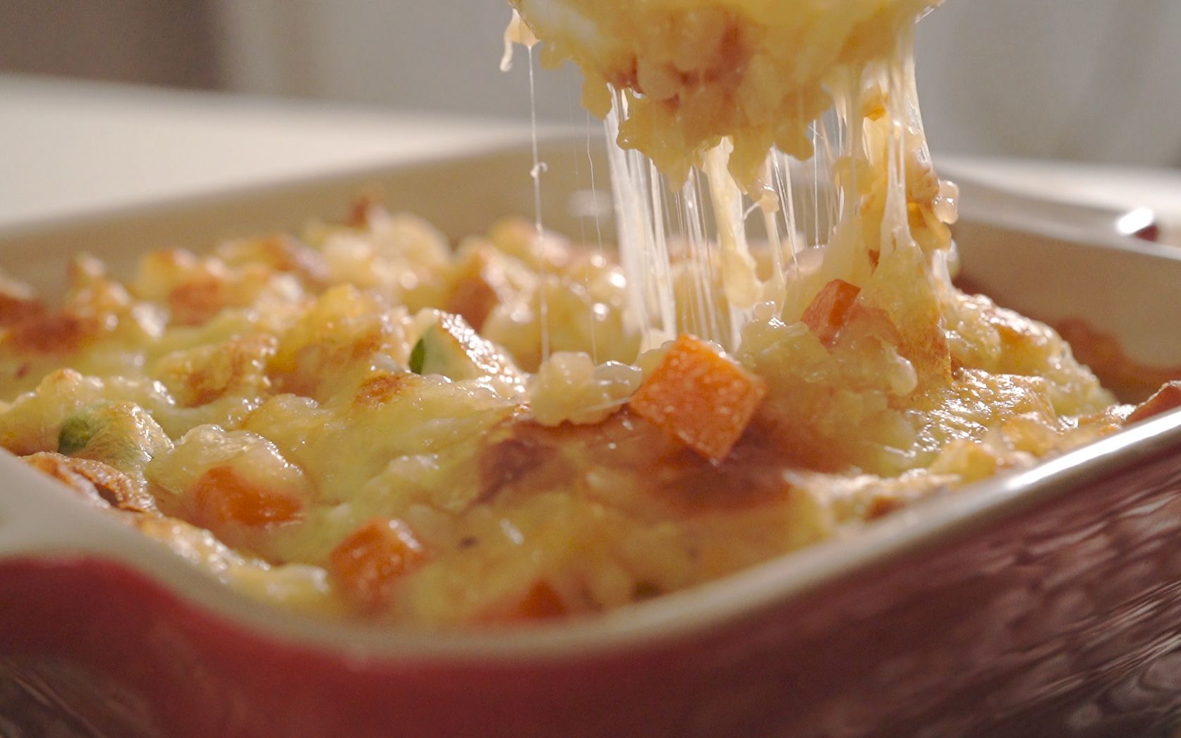 会拉丝~~的【火腿芝士焗饭】