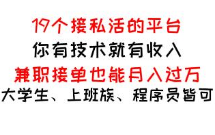 19个接私活的平台,有技术就有收入,兼职接单也能过万哔哩哔哩bilibili