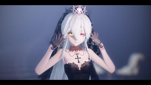 MMD】◇ -Egotistic- ◇ [ TDA Rose Wedding Haku ]_哔哩哔哩_bilibili