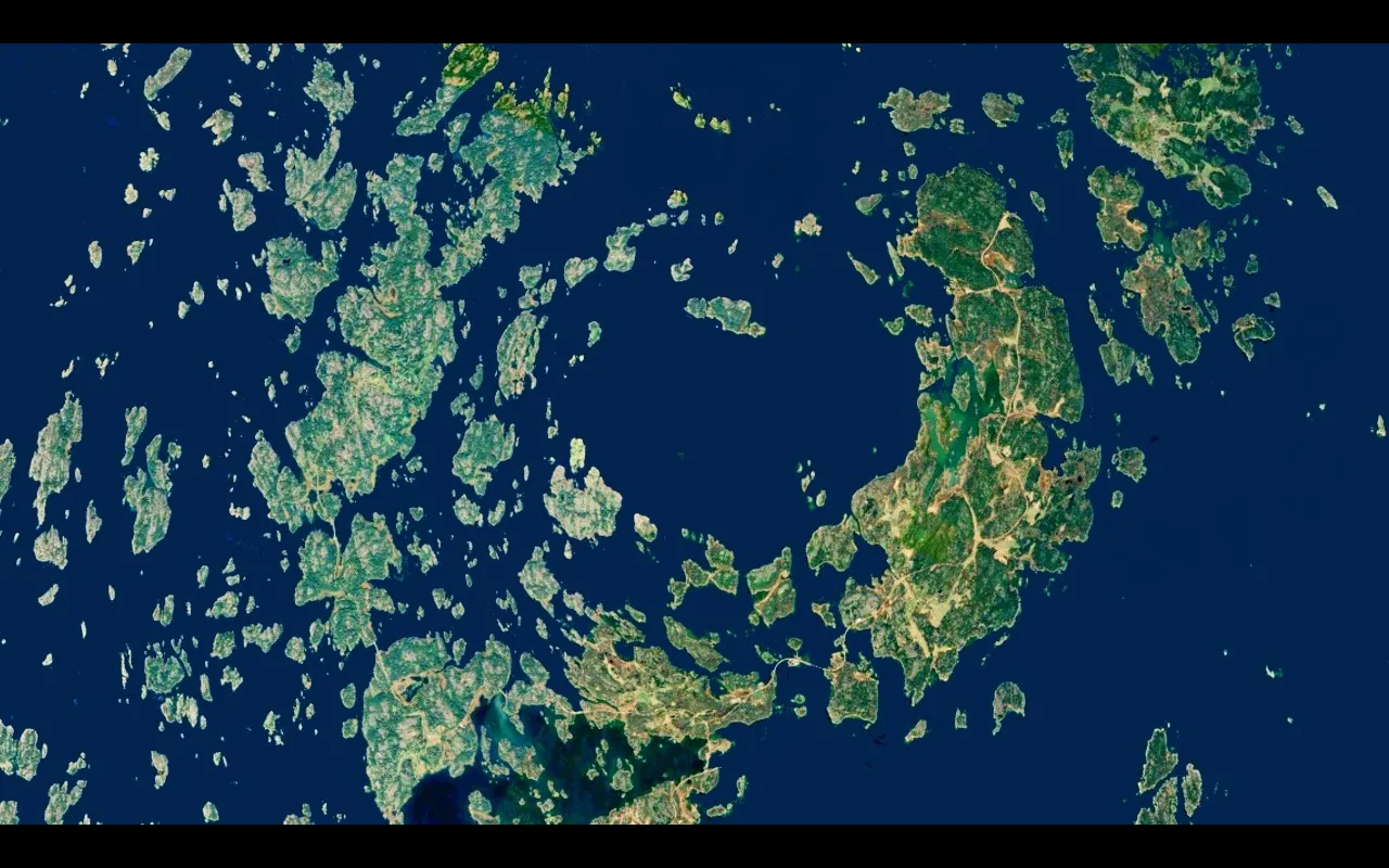 奥兰群岛的奇特圆形地貌