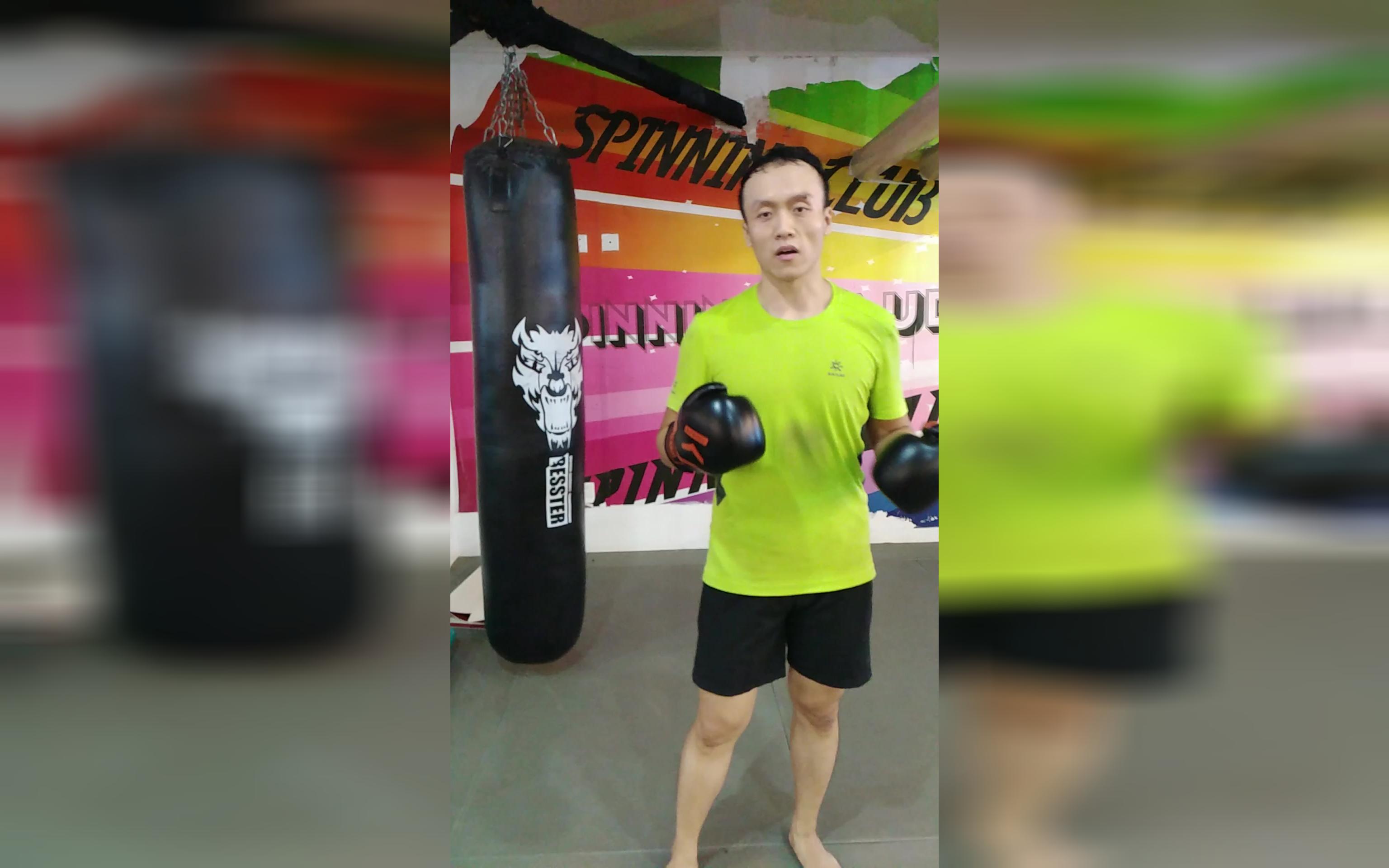 镇山雕不正经格斗前手直拳勾拳后手摆拳三拳组合拳击泰拳ufcmma