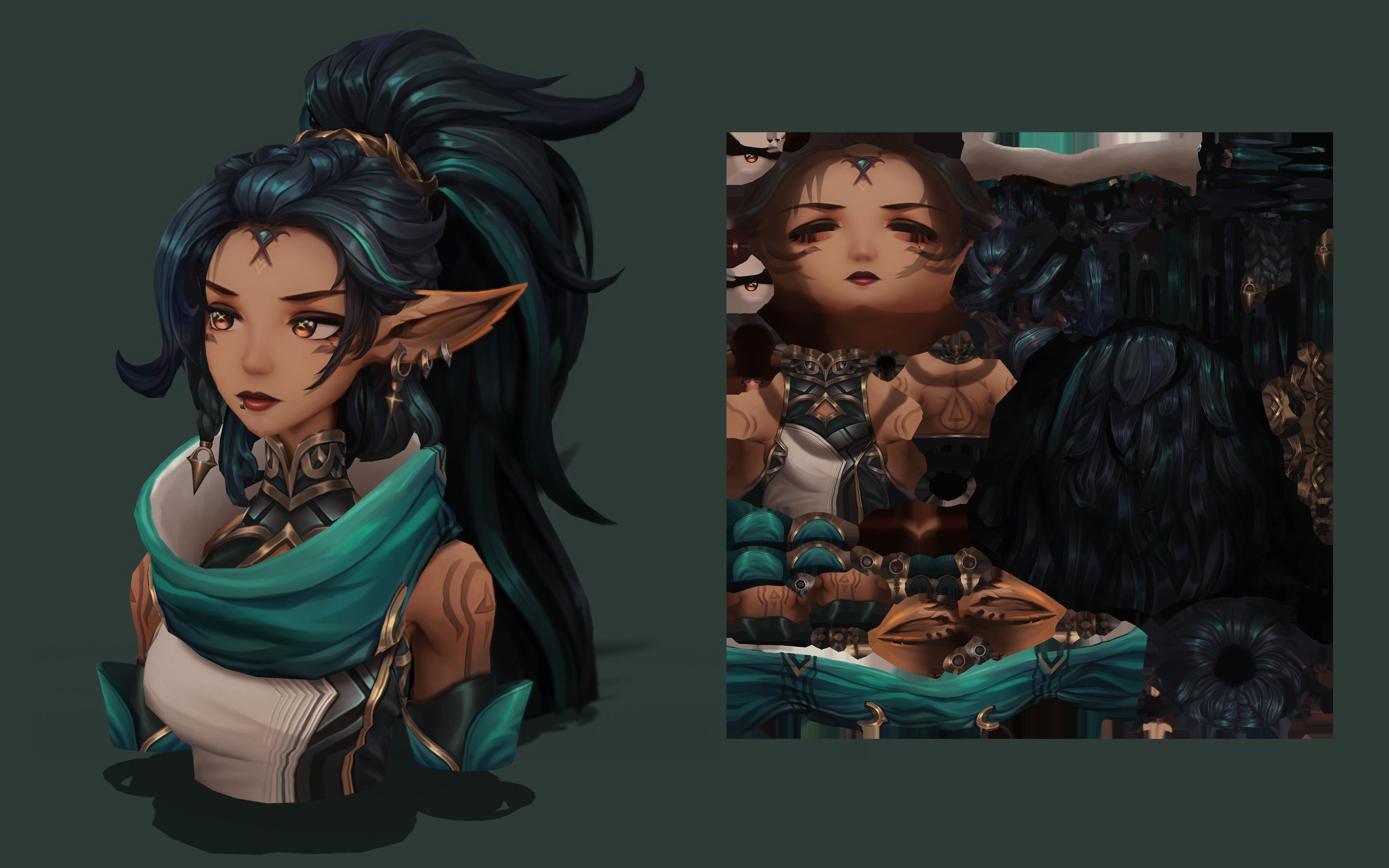 【3d建模】次世代游戏建模女性角色制作,zbrush雕刻零基础教程_哔哩