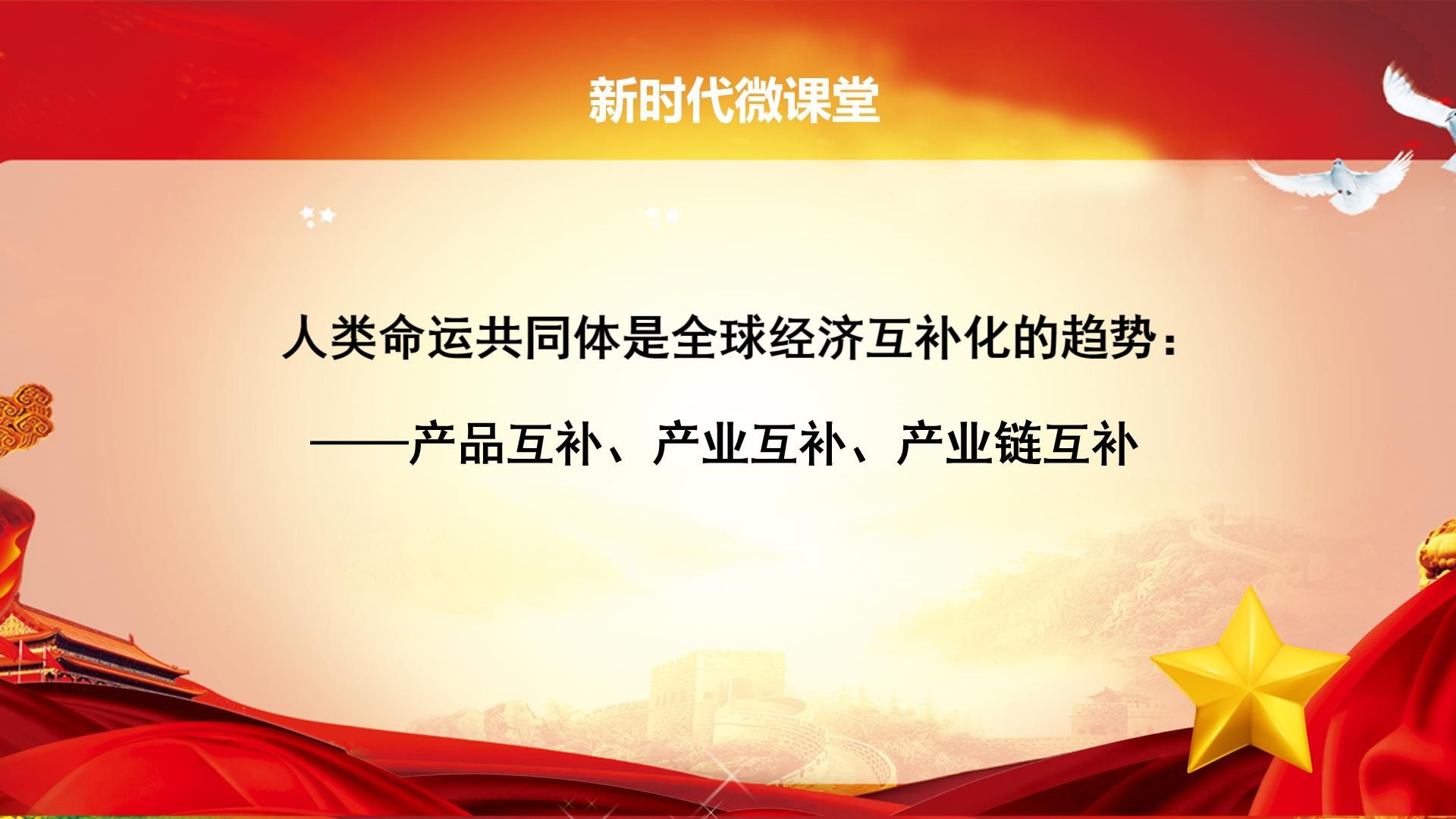 人类命运共同体是全球经济互补化的趋势