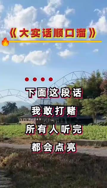 大实话顺口溜