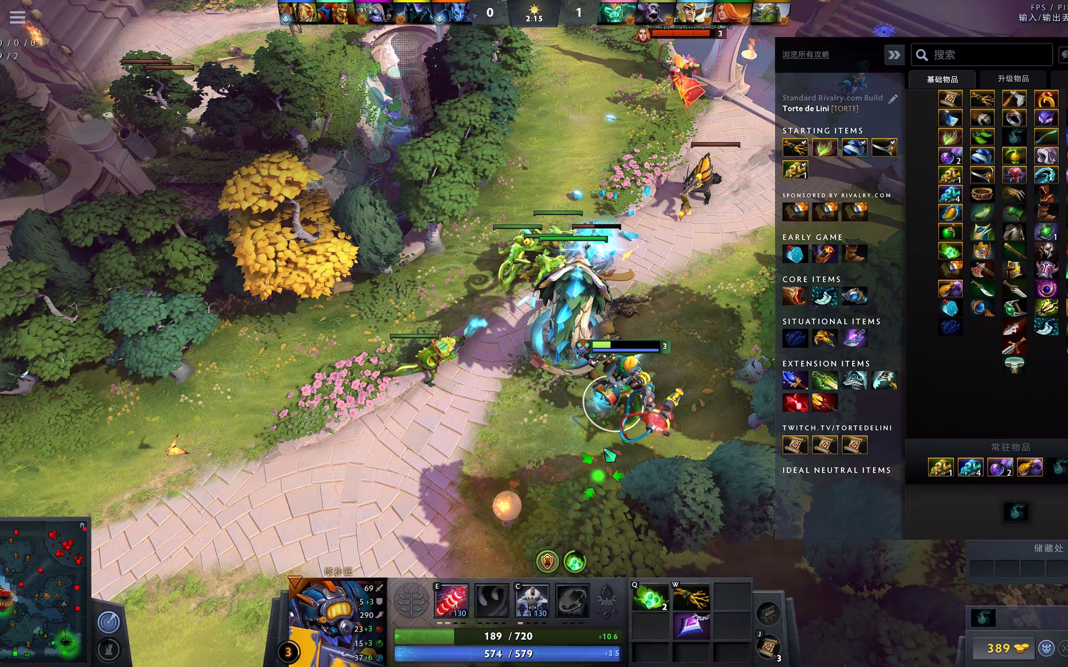 【dota2】半年没打后的第一把tinker!i am back!