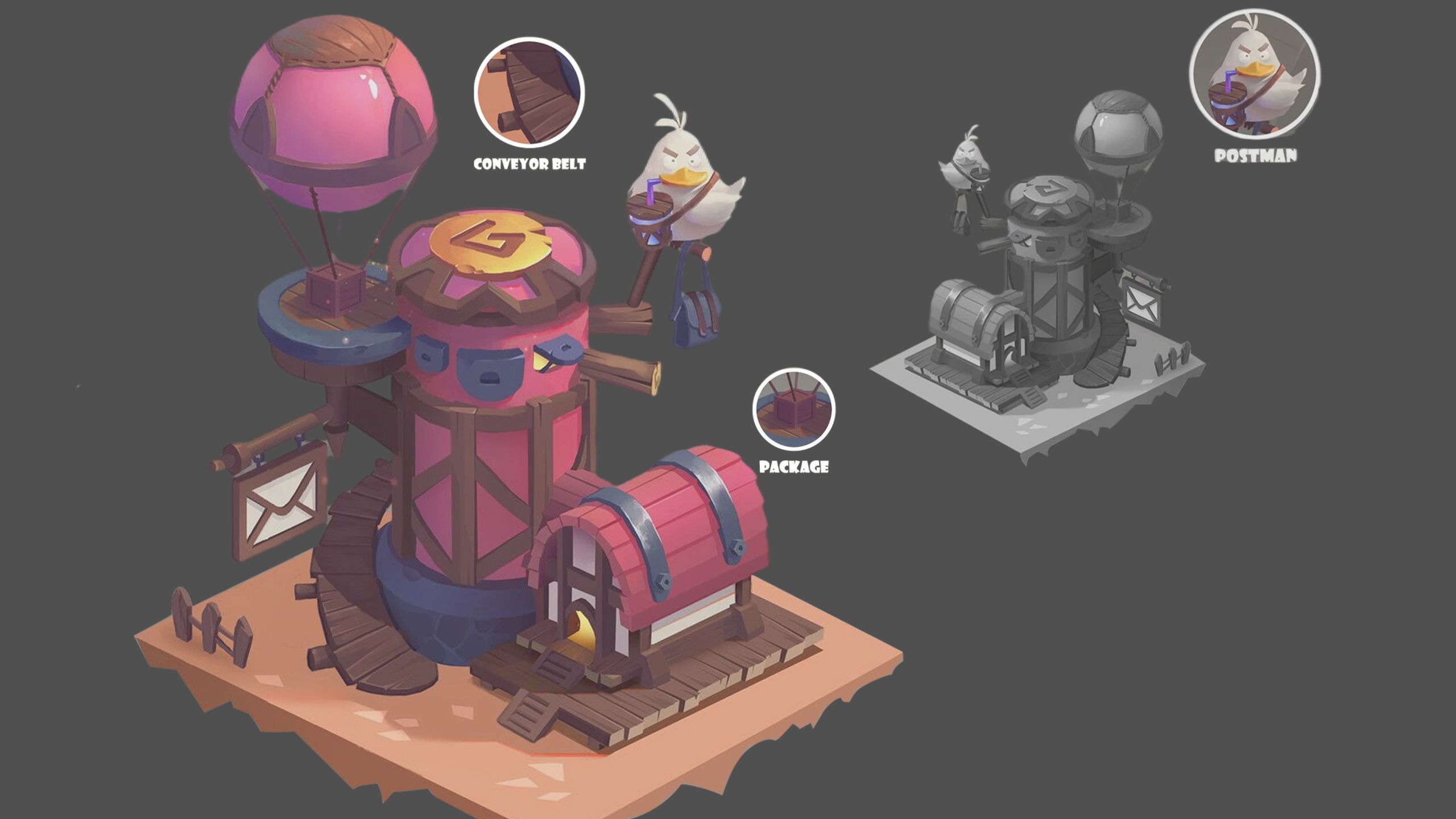 愤怒的小鸟卡通场景模型制作,适合新手入门的简单案例!