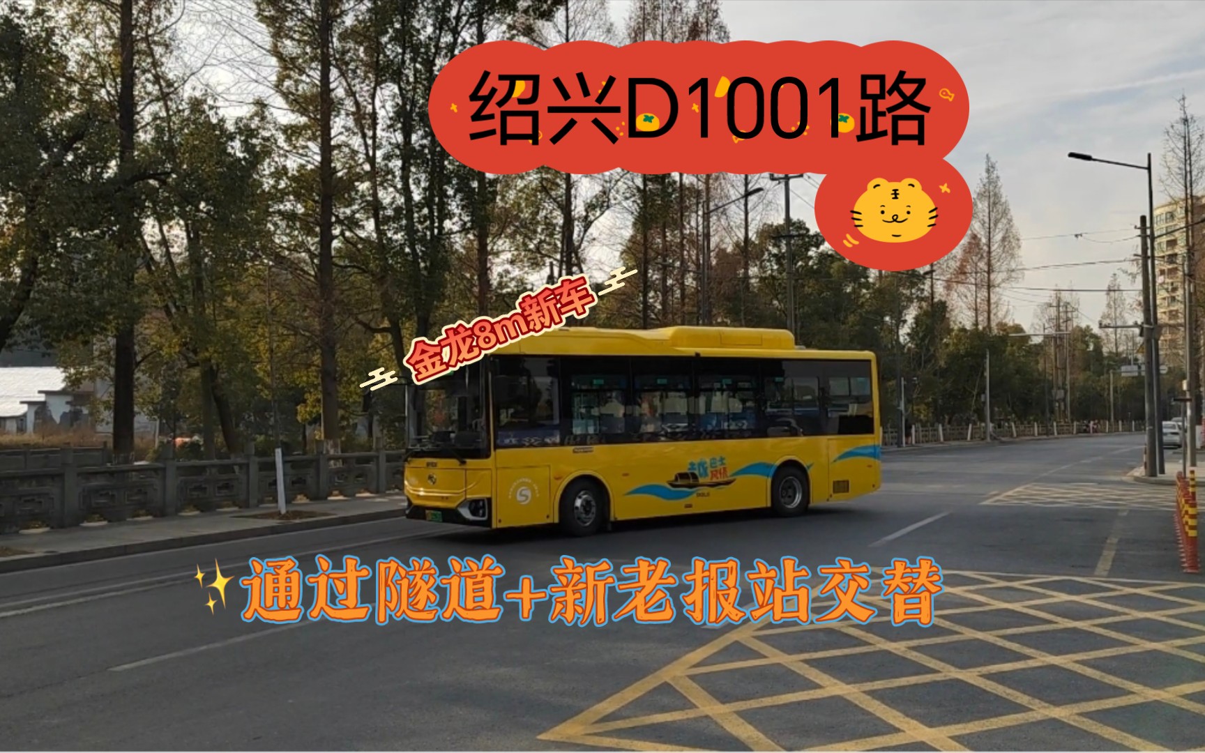 【2023,再见!】绍兴公交D1001路 金龙8m一踏低入口新车 通过隧道+新老报站交替 运行实录哔哩哔哩bilibili