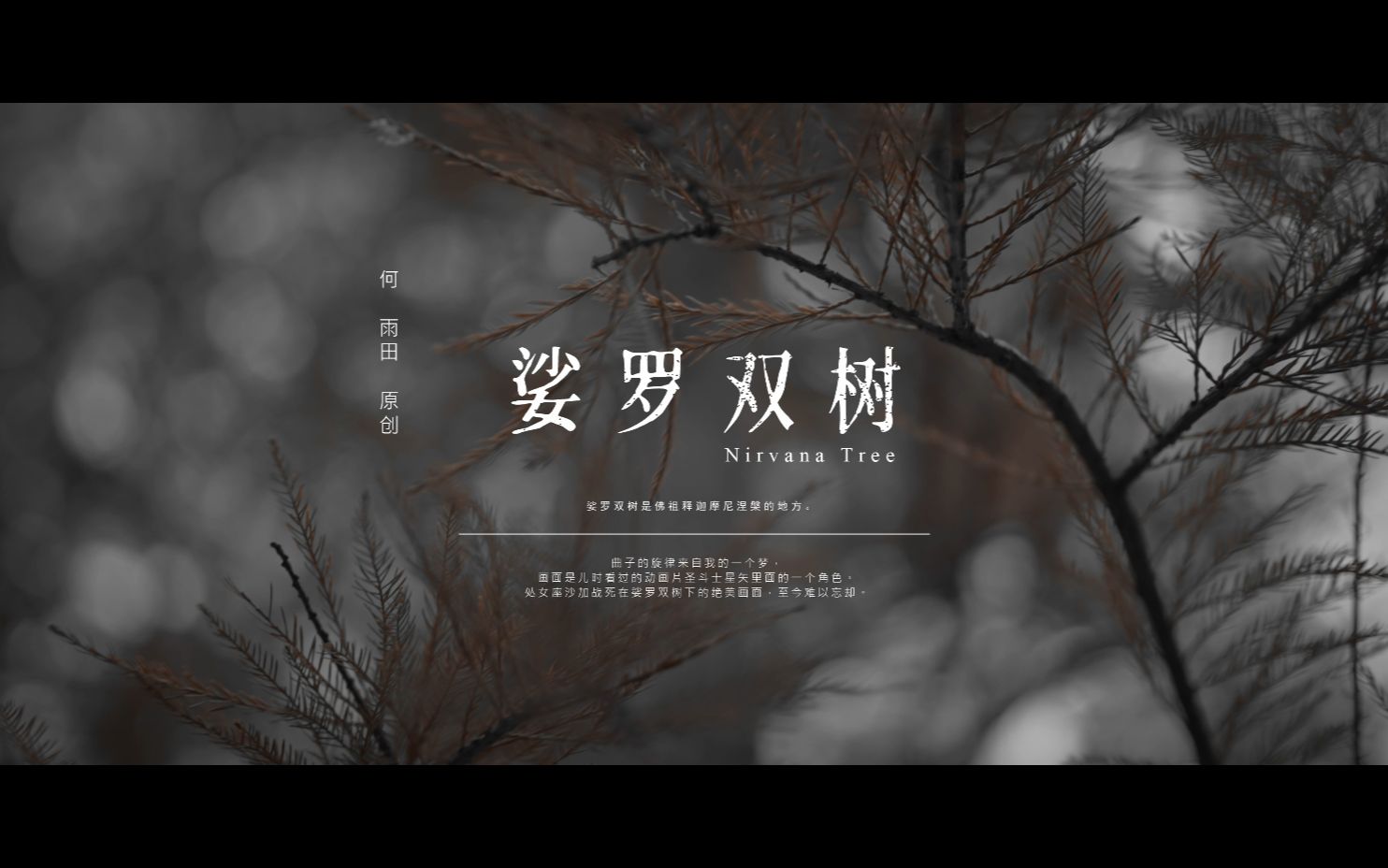 《娑罗双树》MV何雨田Acoustic painting哔哩哔哩bilibili