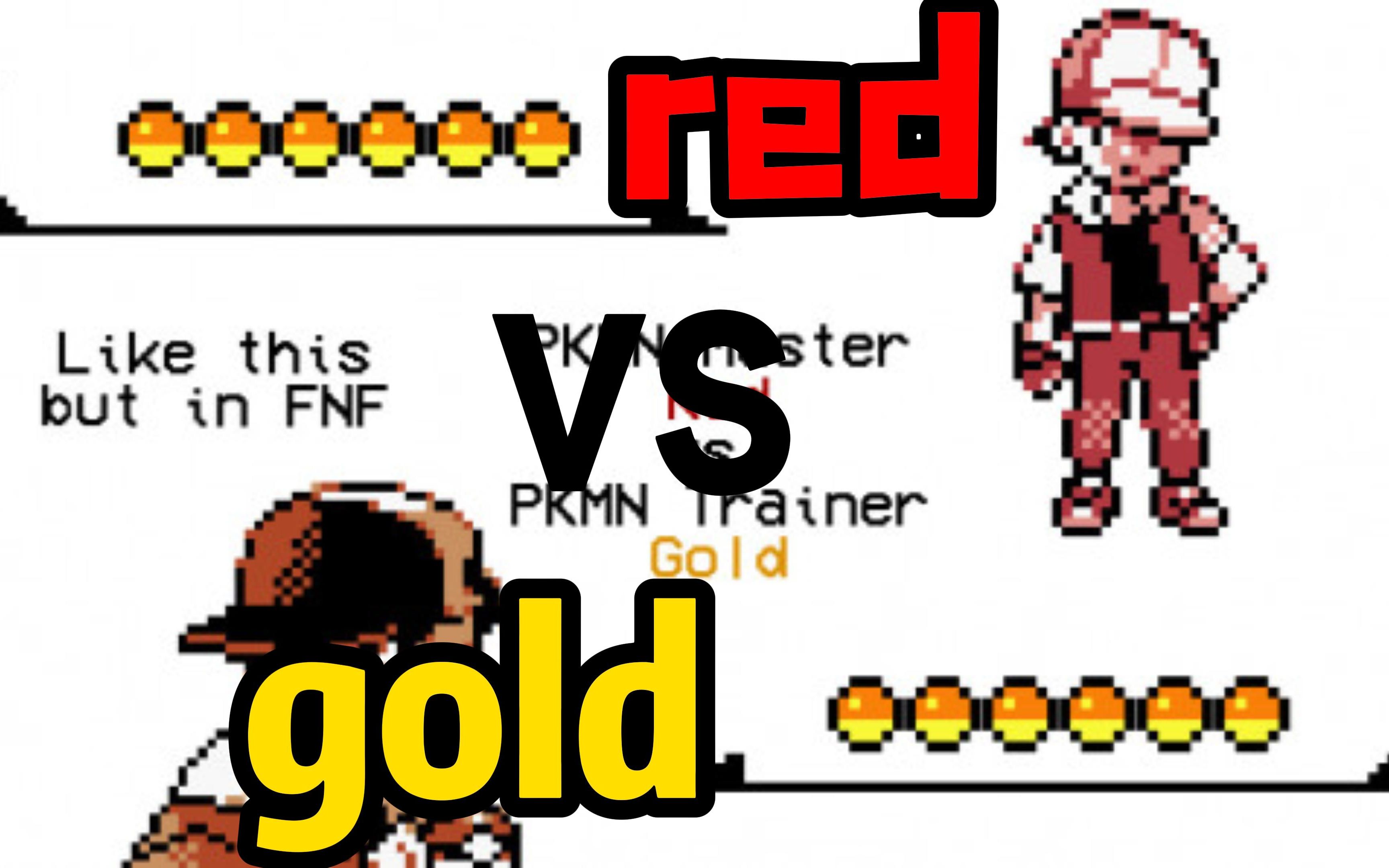 [图]【FNF】red与gold在白银山进行说唱对决，终于是活着的gold了 vsFNF Gold Version - Showdown on Mt. Silver