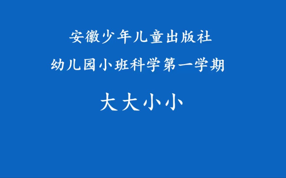 [图]幼儿园小班科学活动微课制作《大大小小》