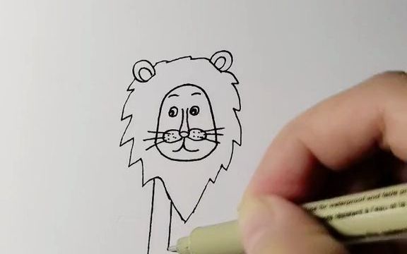 【画师内幕】389_用手指画狮子#简笔画#画画#创意绘画#手指画#创意