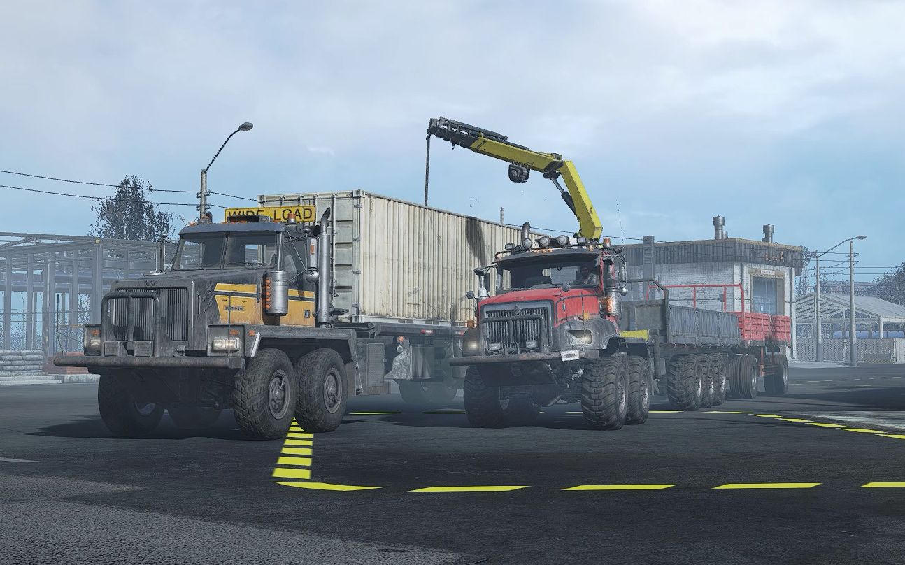 雪地奔驰提集装箱回家门口翻车西部之星6900配合完成任务缅因州dlc