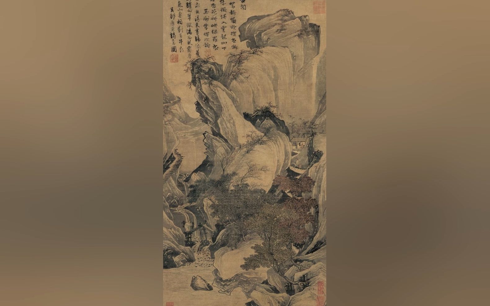 明 唐寅 骑驴归思图 高清国画原作细节欣赏 唐伯虎 山水画哔哩哔哩bilibili