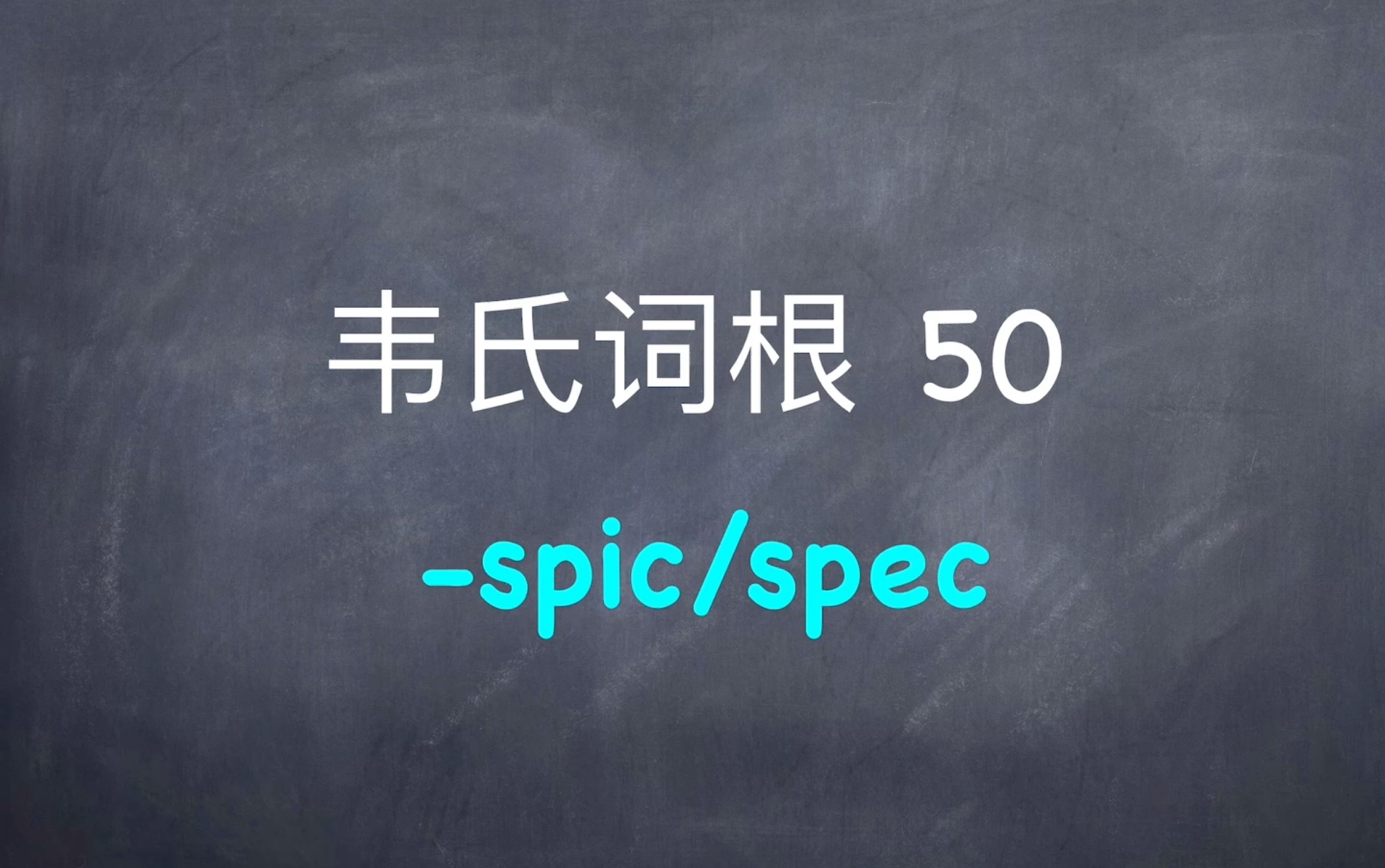 韦小绿词根50spic/spec哔哩哔哩bilibili