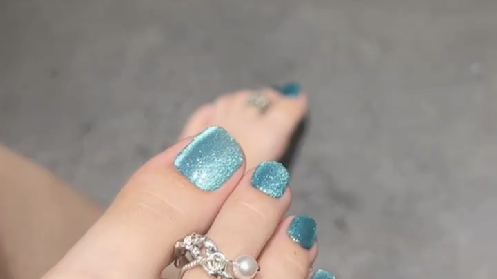 超级好看的脚趾甲